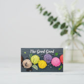 Hopen verschillende smaak ijs visitekaartje (Staand voorkant)