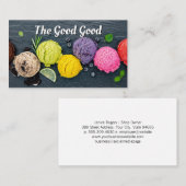 Hopen verschillende smaak ijs visitekaartje (Voorkant / Achterkant)