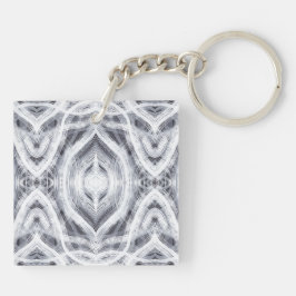 Hopend Licht Witte Abstracte Aquarel Kunst Sleutelhanger