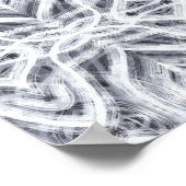 Hopend wit abstract waterverf kunst poster (Hoek)