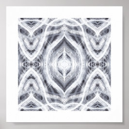 Hopend wit abstract waterverf kunst poster