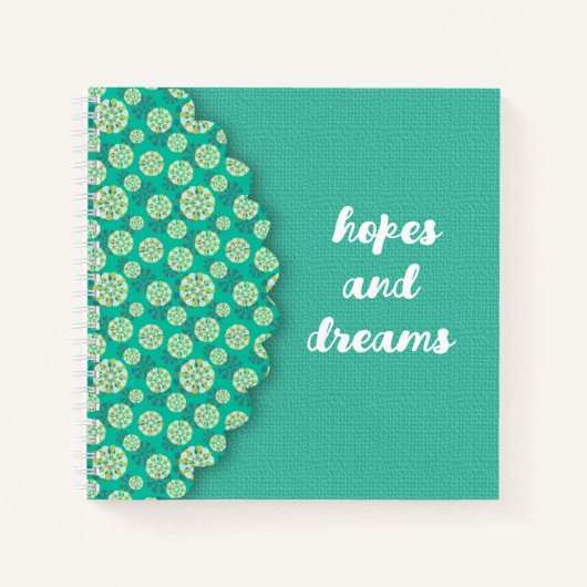 Hopes and Dreams Boho Mint Notitieboek (Voorkant)