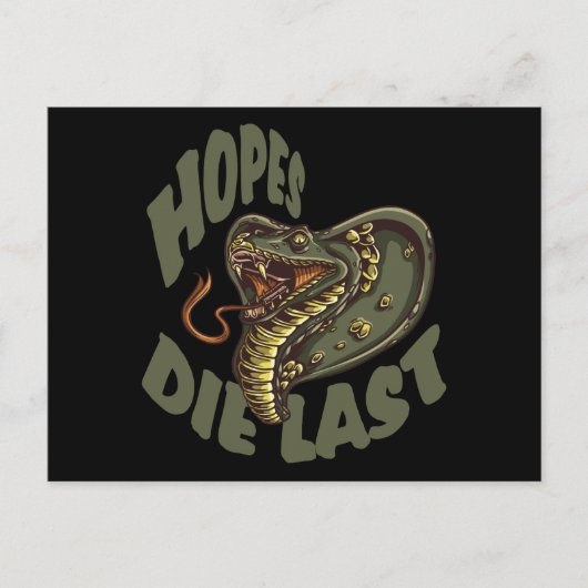Hopes die het laatst sterven - COBRA SNAKE Briefkaart (Voorkant)