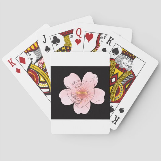 HOPES! – minimaal bloemportret Pokerkaarten (Achterkant)