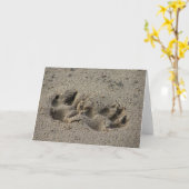 Hope's Pawprints in de zand Kaart (Gele Bloem)