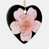 HOPES! – portrait floral minimal Keramisch Ornament (Rechts)