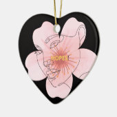 HOPES! – portrait floral minimal Keramisch Ornament (Links)