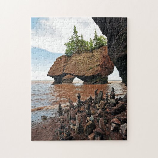 Hopewell Flowerpot Rocks Tide New Brunswick Puzzle Legpuzzel (Verticaal)