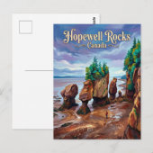 Hopewell Rocks Canada Briefkaart (Voorkant / Achterkant)