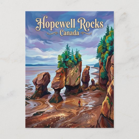 Hopewell Rocks Canada Briefkaart (Voorkant)