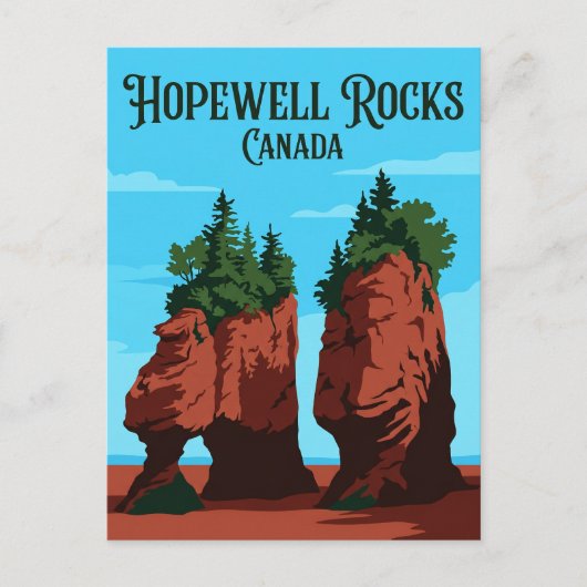 Hopewell Rocks Canada Briefkaart (Voorkant)