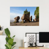 Hopewell Rocks in de zonsopgang Poster (Thuiskantoor)