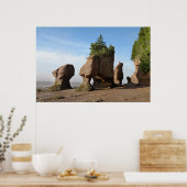 Hopewell Rocks in de zonsopgang Poster (Keuken)