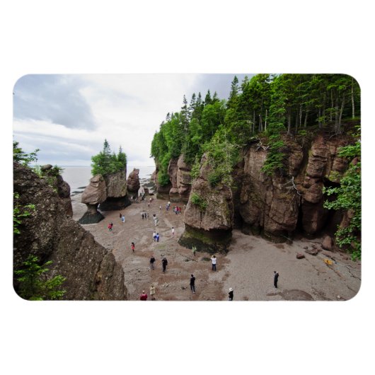 Hopewell Rocks Low Tide Canada Flex Magnet Magneet (Horizontaal)