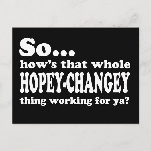 Hopey-Changey Thing Briefkaart (Voorkant)