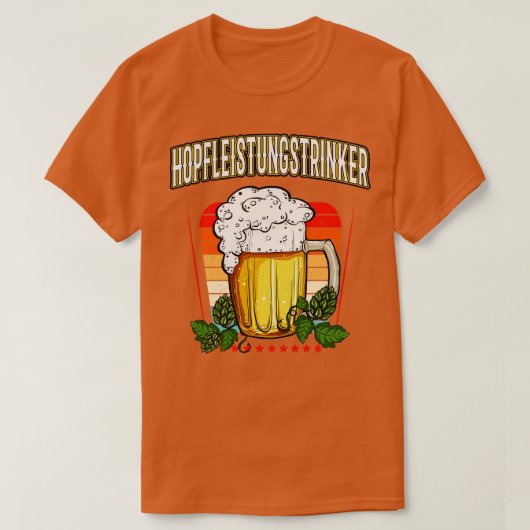 Hopfleistungstrinker Bier Hopfen Spa Fun Party T-shirt (Design voorkant)