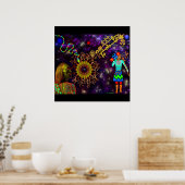 Hopi Blue Star Poster (Keuken)