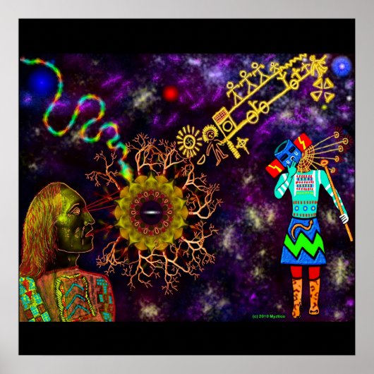 Hopi Blue Star Poster (Voorkant)