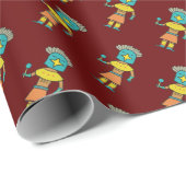 Hopi Doll Blue Star Kachina Cadeaupapier (Rol Hoek)