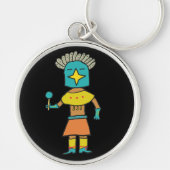 Hopi Doll Blue Star Kachina Sleutelhanger (Voorkant)