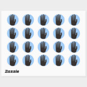 Hopi Hand dot Ronde Sticker (Vel)