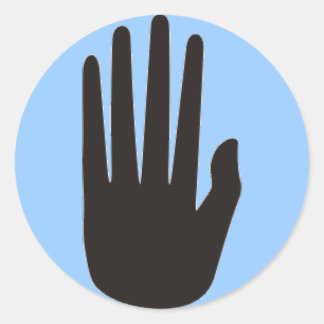 Hopi Hand dot Ronde Sticker