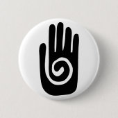 Hopi-handsymbool geneest spiraal palm native ameri ronde button 5,7 cm (Voorkant)