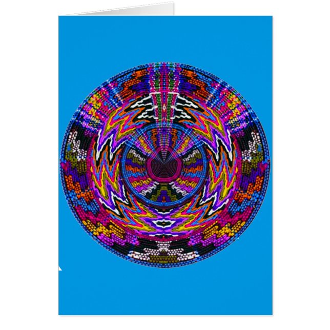 Hopi Healing Prayer Medicine Wheel Mandala Card (Voorkant)