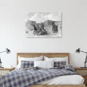 Hopi (Moqui) Indians Snake Kiva Oraibi Pueblo Canvas Afdruk (Insitu (Slaapkamer))