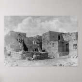 Hopi (Moqui) Indians Snake Kiva Oraibi Pueblo Poster (Voorkant)
