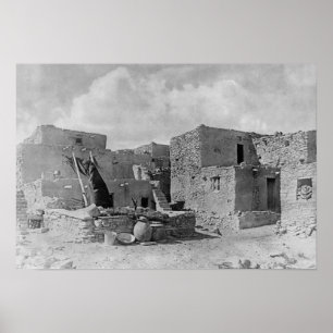 Hopi (Moqui) Indians Snake Kiva Oraibi Pueblo Poster