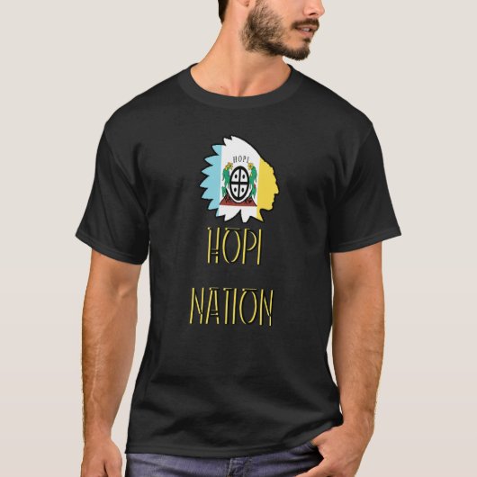 Hopi Nation Flag Inheemse Inheemse Amerikaanse Hea T-shirt (Voorkant)