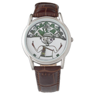 HOPI Native American Folk Art Horloge