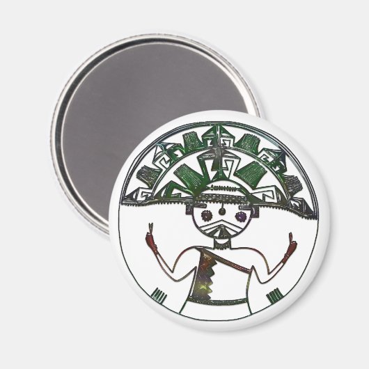 HOPI Native American Folk Art Magneet (Voorkant / Achterkant)