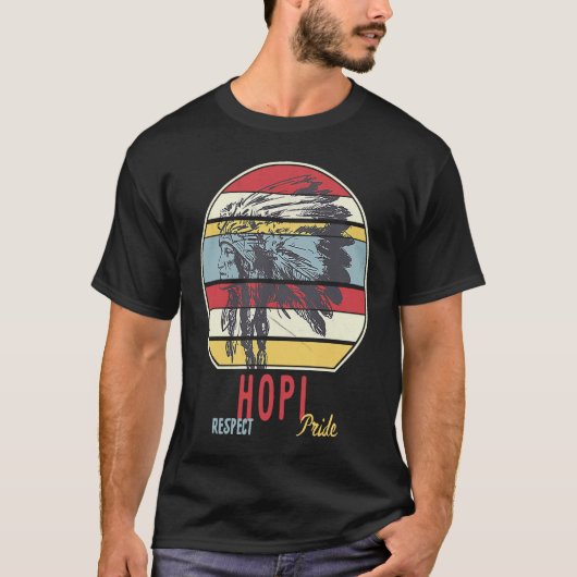Hopi Native American Tribe Respect Pride Re T-shirt (Voorkant)