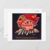 Hopi Oranje LabelRedlands, CA Briefkaart (Voorkant / Achterkant)