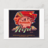 Hopi Oranje LabelRedlands, CA Briefkaart (Voorkant)