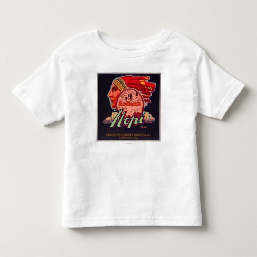 Hopi Oranje LabelRedlands, CA Kinder Shirts (Voorkant)