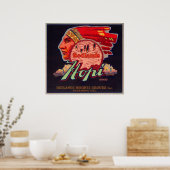 Hopi Oranje LabelRedlands, CA Poster (Keuken)