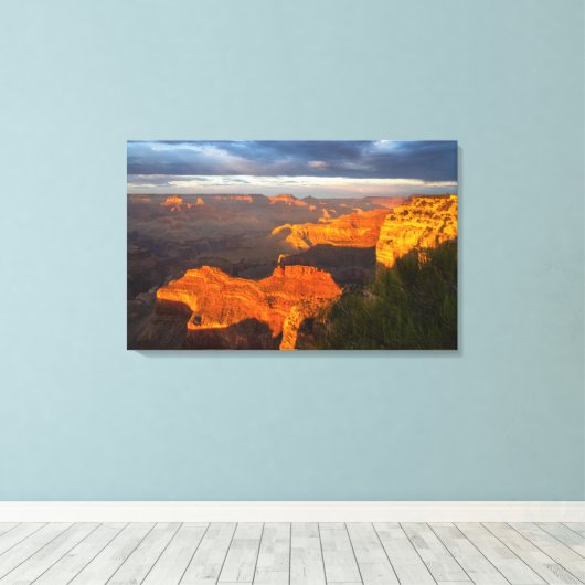 Hopi Point Sunset 1 Canvas afdrukken (Insitu (Houten vloer))