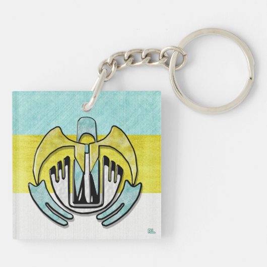 HOPI Pride Native American Tribal Sleutelhanger (Achterkant)