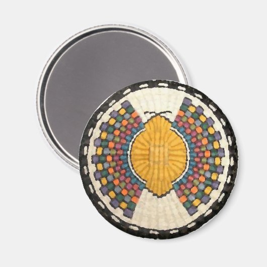 Hopi Snake Motif  Native American Magneet (Voorkant / Achterkant)