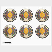 Hopi Snake Motif Native American Ronde Sticker (Vel)