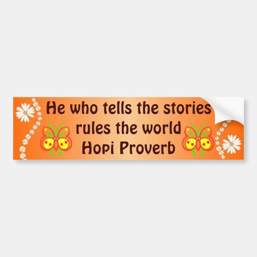 Hopi steun bumper sticker (Voorkant)