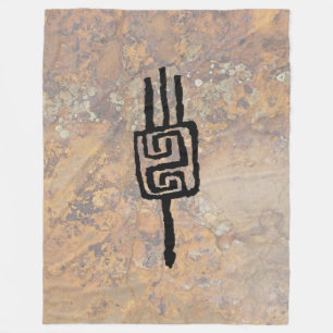 Hopi Womans Symbol Fleece Deken
