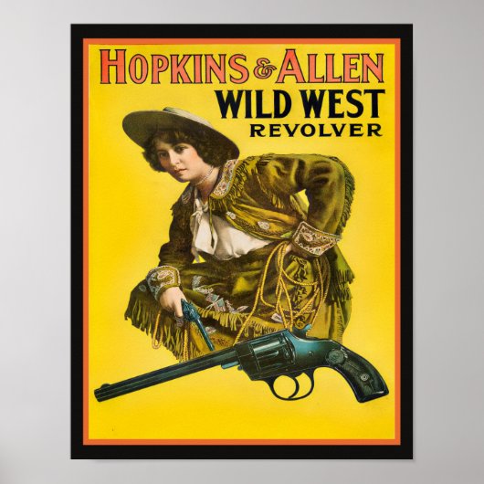 Hopkins & Allen Wild West Revolver Poster (Voorkant)