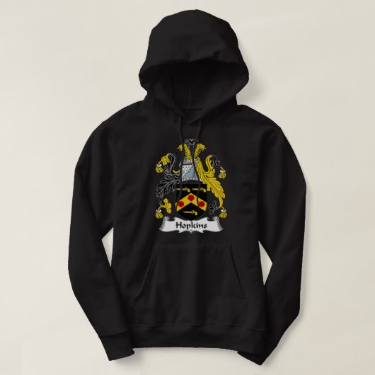 Hopkins Coat of Arms Family Crest Hoodie (Design voorkant)