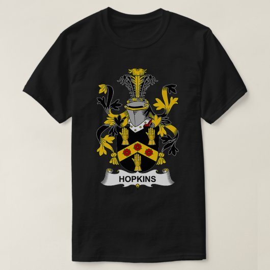 Hopkins Coat of Arms Family Crest Premium T-shirt (Design voorkant)