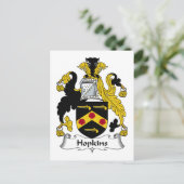 Hopkins Family Crest Briefkaart (Staand voorkant)