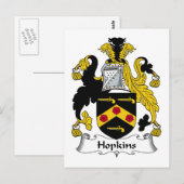 Hopkins Family Crest Briefkaart (Voorkant / Achterkant)